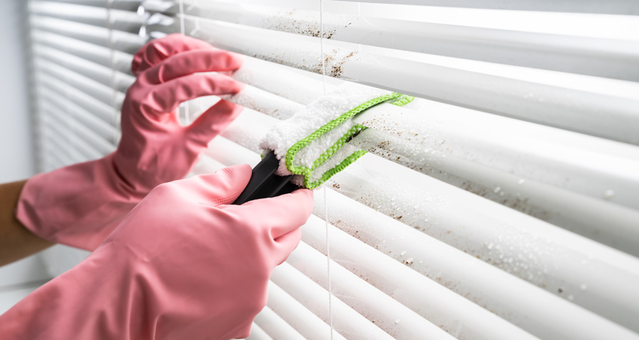 Window Shine SD will clean your window shades.